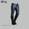 Men's leather breeches with ankle fastenings and fitted thigh cut in black leather