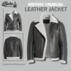 Heritage leather jacket with shearling collar in rich brown full-grain leather — men's premium coat