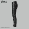 Leather skinny pants for men black side profile slim stylish