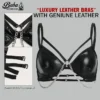 Leather Bra With Chains handcrafted from genuine leather with decorative metal chain details