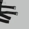 Close-up of genuine leather texture on Leather Bra With Chains