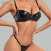Custom size leather lingerie set, cowhide leather