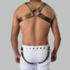 Men's Leather Harness Set back side view